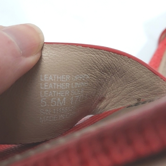 TORY BURCH Savannah Micro Tejus Embossed in Melon Flats Sandals Size 5.5 - Picture 10 of 15